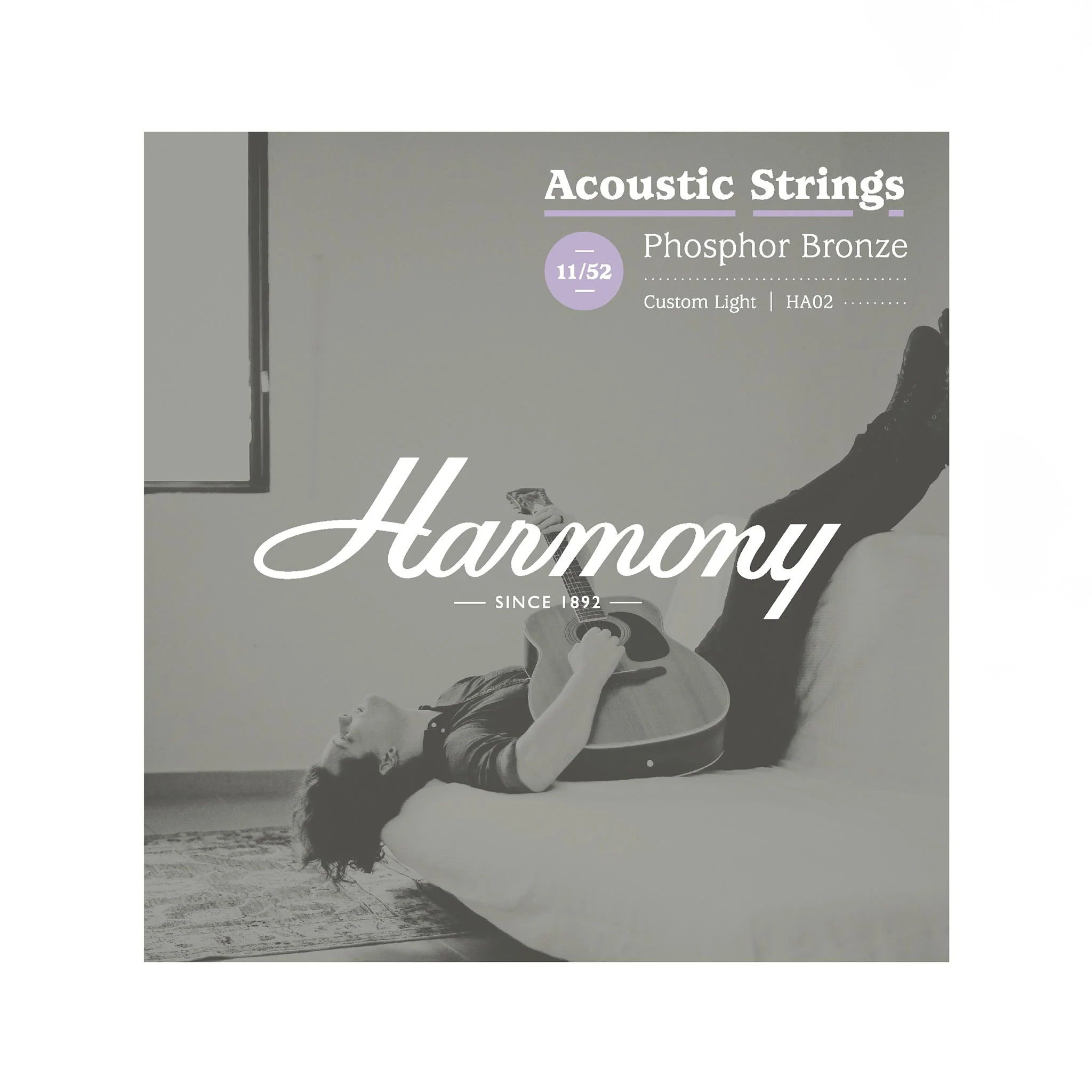 HA02 Phosphor Bronze Acoustic Guitar Strings, Custom Light, 11/52 BY Harmony - Musical Instruments available at DOYUF